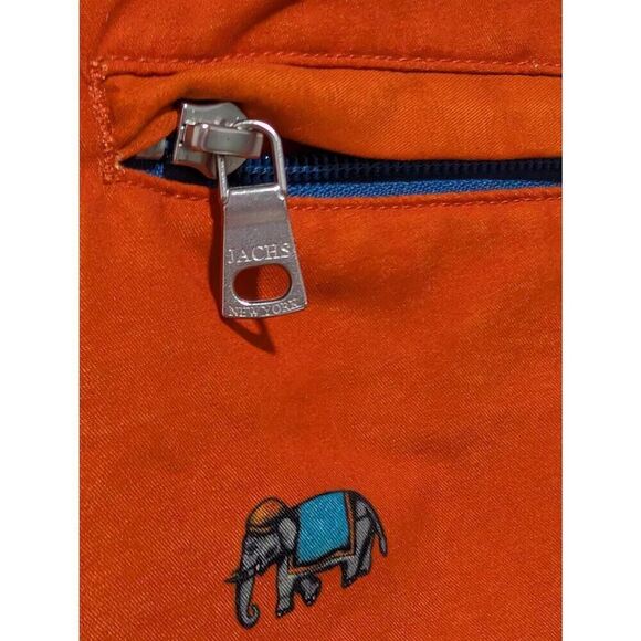 Jachs Men's Orange New York Elephant Pattern Swim Trunks Shorts Size XL - Picture 6 of 7